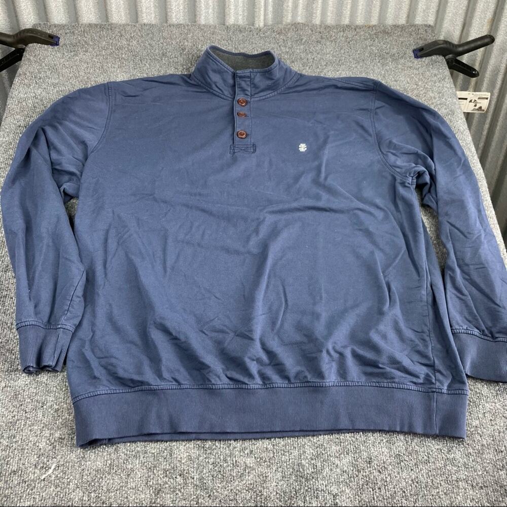 Mens Izod Saltwater long sleeve 1/4 zip top size‎ large